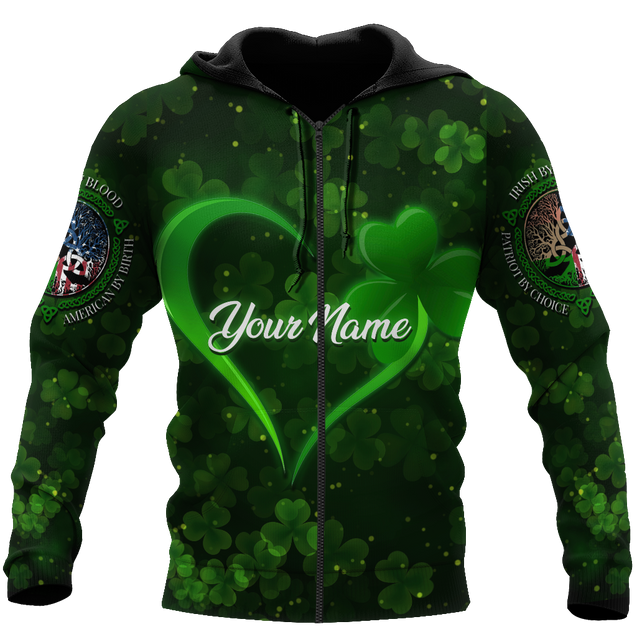 Irish By Blood American By Birth 3D All Over Printed Shirts