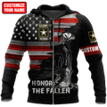 Honor the Fallen US Veteran Personalized Name 3D All Over Printed Hoodie DD26052104