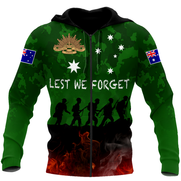 Premium Anzac Day Lest We Forget 3D Printed Unisex Shirts TN