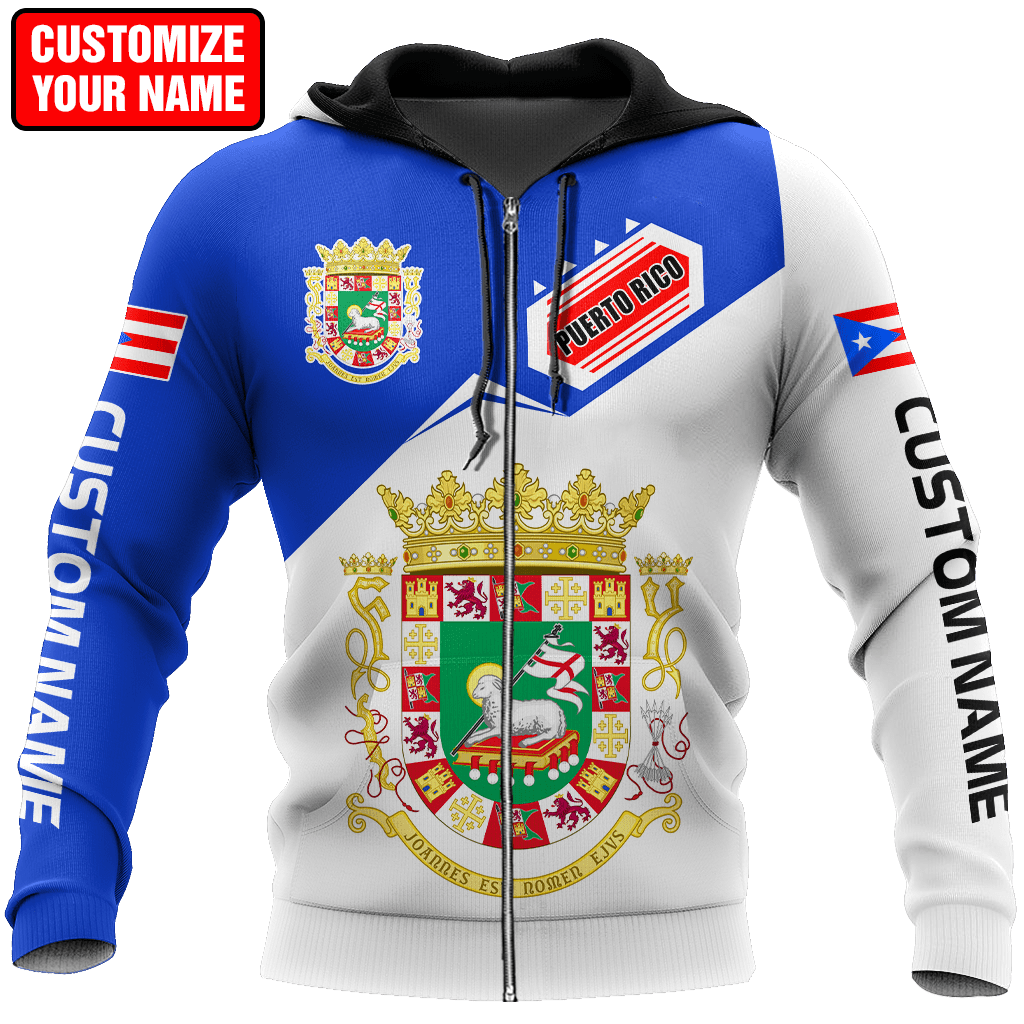 Customize Name Puerto Rico 3D All Over Printed Unisex Shirts