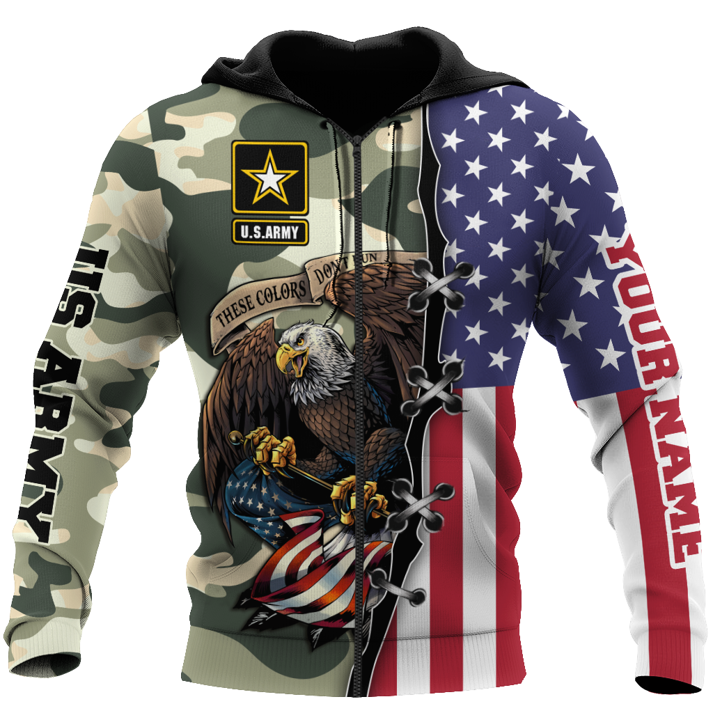 Personalized name US Veteran 3D All Over Printed Unisex Hoodie DQB19052101
