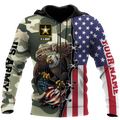 Personalized name US Veteran 3D All Over Printed Unisex Hoodie DQB19052101