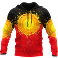 Aboriginal Flag Indigenous Sun Painting Art 3D design Polo shirts