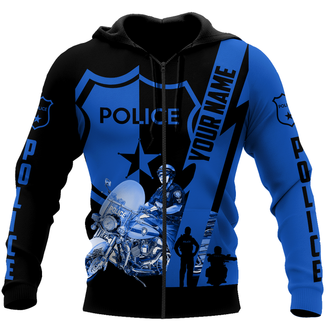 Customize Name Police 3D All Over Printed Unisex Shirts Thin Blue Line