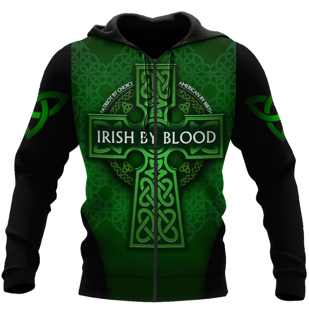 Premium Unisex Hoodie Irish St.Patrick Day Irish By Blood ML