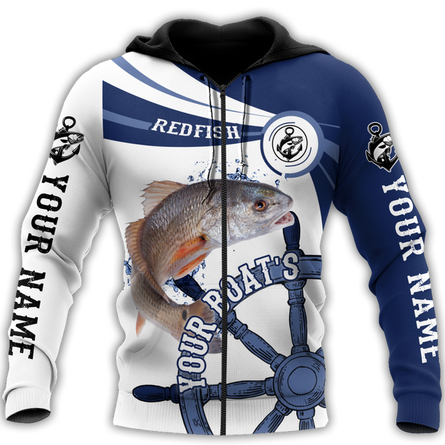 Custom name Redfish fishing boat team Catch and Release 3D Design print shirts