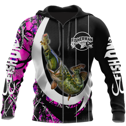 The great fish eats the small Country Girl Camo Hook 3d print shirts
