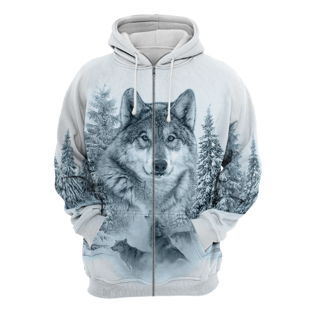 Love Wolf Native American 3D All Over Printed Shirts for Women