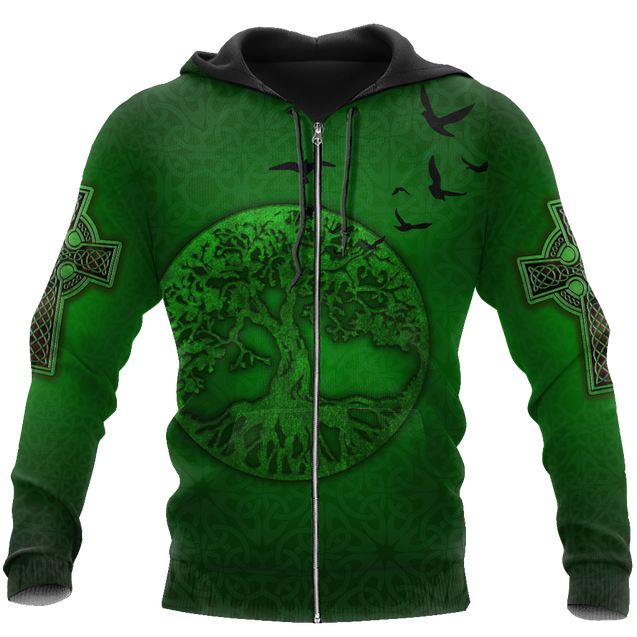 Premium Unisex Hoodie Irish St.Patrick Tree Of Life ML