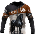 Black Horse Persionalized 3D All Over Printed Shirts