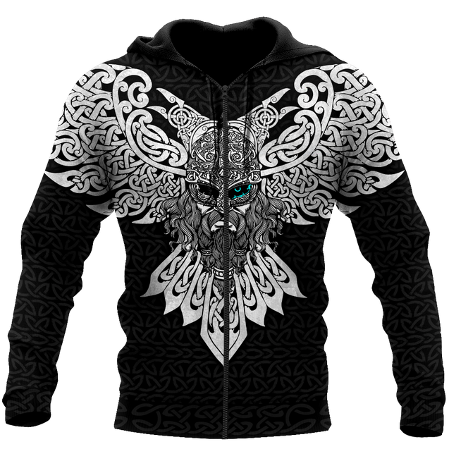 Premium Unisex Hoodie Odin Viking God And Raven ML