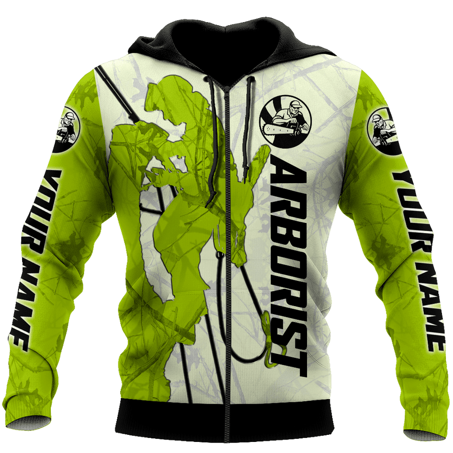 Premium Personalized 3D Printed Green Arborist Shirts