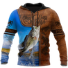 Bass Fishing water camo Cosplay leather 3D print shirts