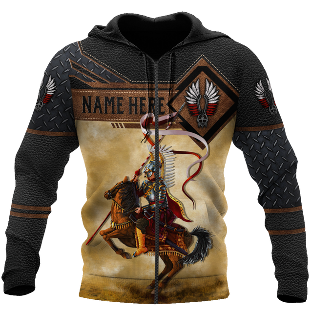 Premium Winged Hussars Metal Pattern Custom name 3D Printed Shirts