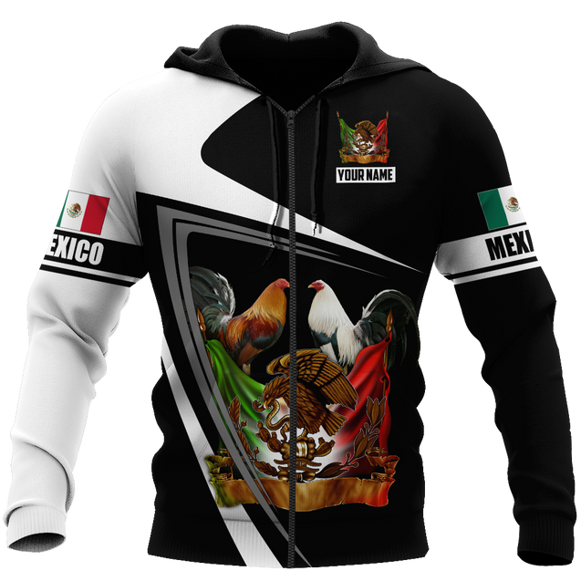 Personalized Name Rooster Mexico 3D All Over Printed Hoodie