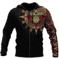 Aztec Mexico Red 3D All Over Printed Unisex Hoodie