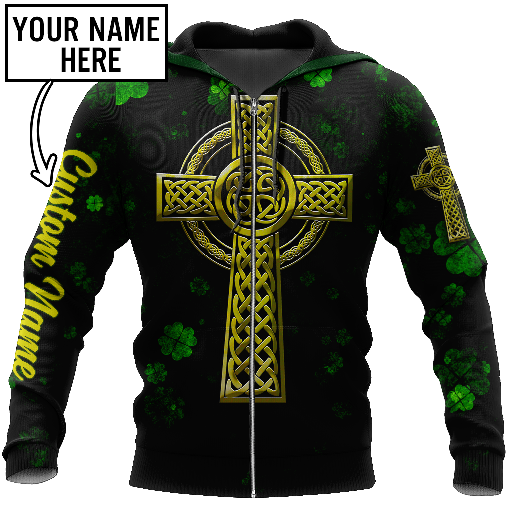 Irish St.Patrick day 3d hoodie shirt for men and women custom name