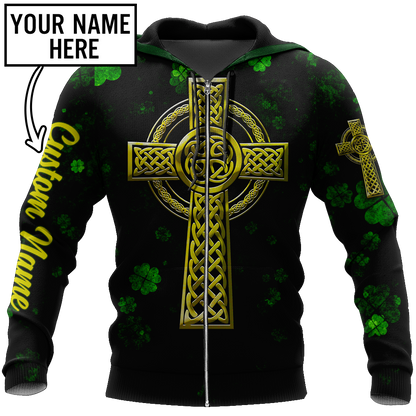 Irish St.Patrick day 3d hoodie shirt for men and women custom name