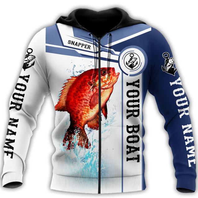 Custom name Snapper fishing Catch and Release 3D Design print shirts