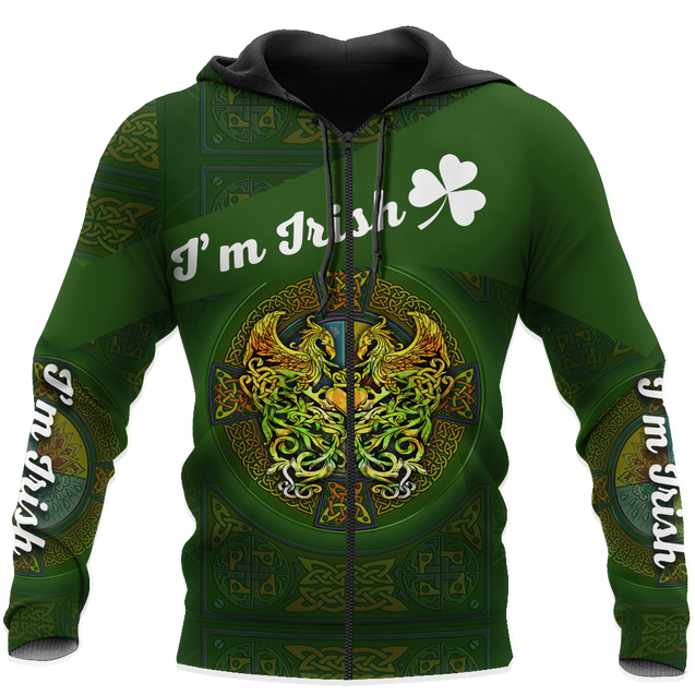 I'm Irish Celtic Phoenix Saint Patrick's Day 3D All Over Printed Shirts For Men And Women TN