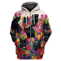 Flower Black Cats Shirts For Men And Women NTN19022104