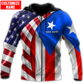 Customize Name Puerto Rico 3D All Over Printed Unisex Shirts