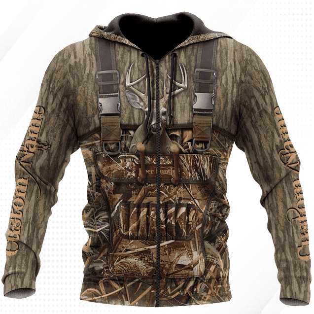 Deer Hunting Personalized Name 3D All Over Printed Shirts