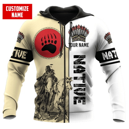 Customized Name Native American 3D All Over Printed Unisex Shirts
