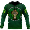 Premium Unisex Hoodie Irish St.Patrick  Celtic Cross And Shamrock  ML