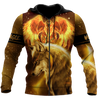 Fire Eagle And Wolf 3D Hoodie Shirt For Men And Women LAM