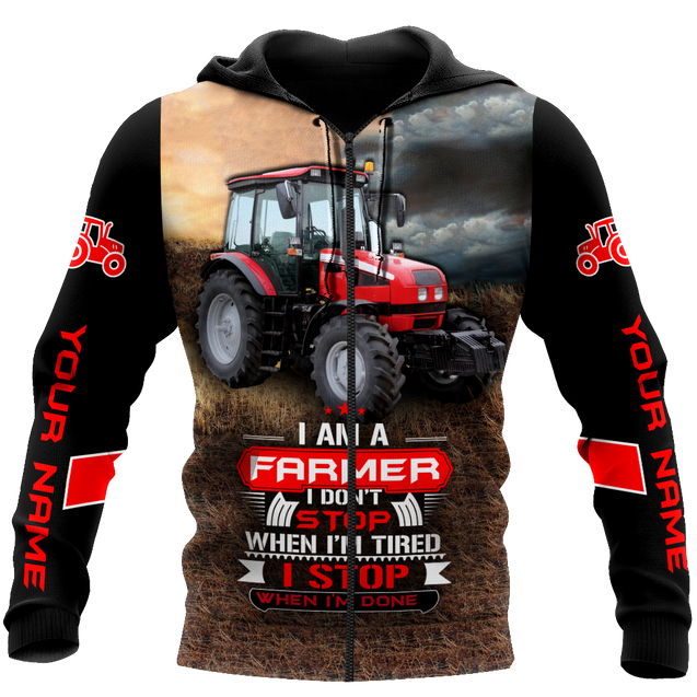 3D All Over Printed Tractor  Red  Unisex Shirts Custom Name XT NTN20022103