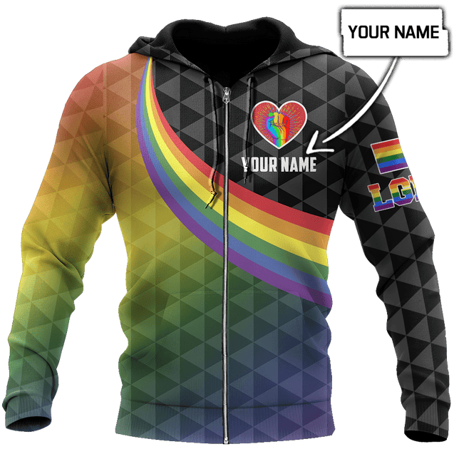 Customize Name LGBT Pride Hoodie For Men And Women DD08052105