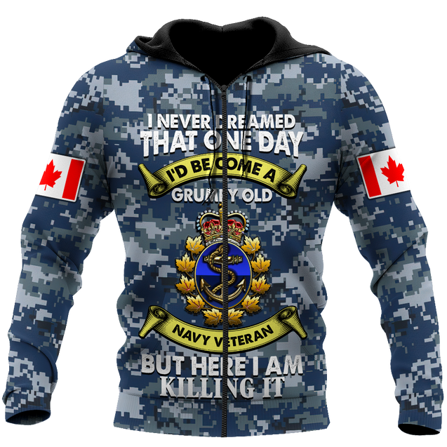 Canadian Navy Veteran 3D Printed Shirts MH15032103