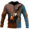 Rooster 3D All Over Printed Unisex Deluxe Hoodie ML