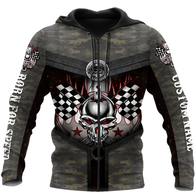 Customize Name Motorcycle Racing 3D All Over Printed Unisex Shirts Born For Speed