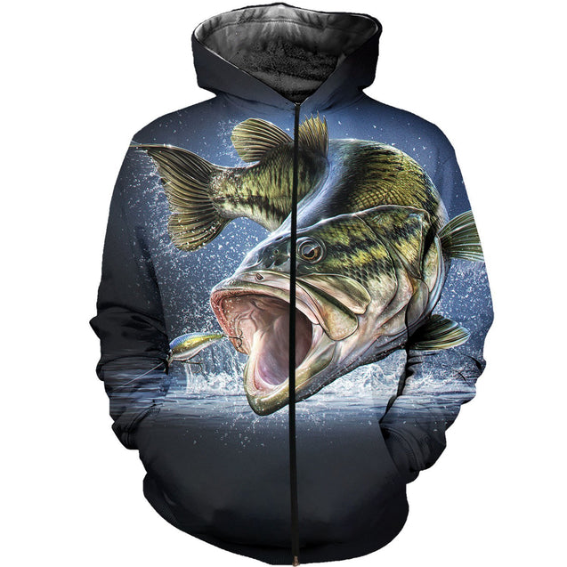 3D All Over Printed I Love Fishing Shirts-Apparel-HP Arts-ZIPPED HOODIE-S-Vibe Cosy™