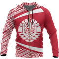 French Polynesia Hoodie - Circle Red Ver 2.0 J7-Apparel-Khanh Arts-Zipped Hoodie-S-Vibe Cosy™
