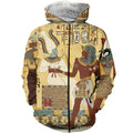 3D All Over Printed Egyptian Shirts and Shorts HP005-Apparel-HP Arts-ZIPPED HOODIE-S-Vibe Cosy™