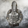 3D All Over Printed Knight Medieval Armor-Apparel-HP Arts-ZIPPED HOODIE-S-Vibe Cosy™