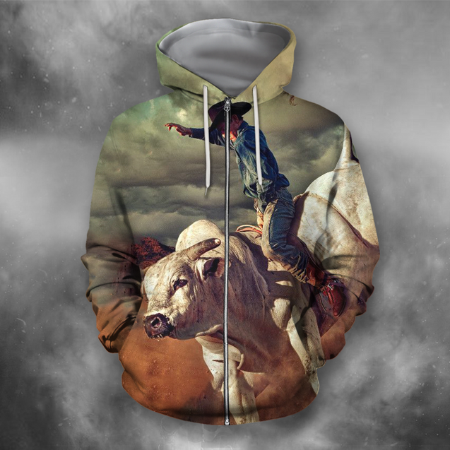 3D All Over Print Professional Bull Riders 3-Apparel-PHLong-Zip-S-Vibe Cosy™