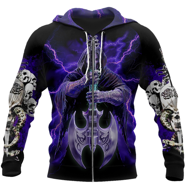 Love Skull And Like Music PL211-Apparel-PL8386-Zipped Hoodie-S-Vibe Cosy™