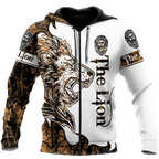 The Gold Lion Tattoo Over Printed Hoodie