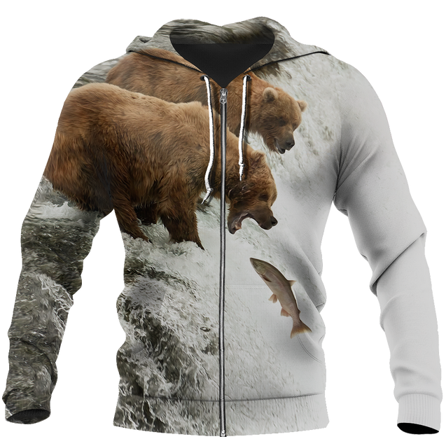 Love bear 3D all over printer shirts for man and women JJ241203 PL-Apparel-PL8386-zip-up hoodie-S-Vibe Cosy™