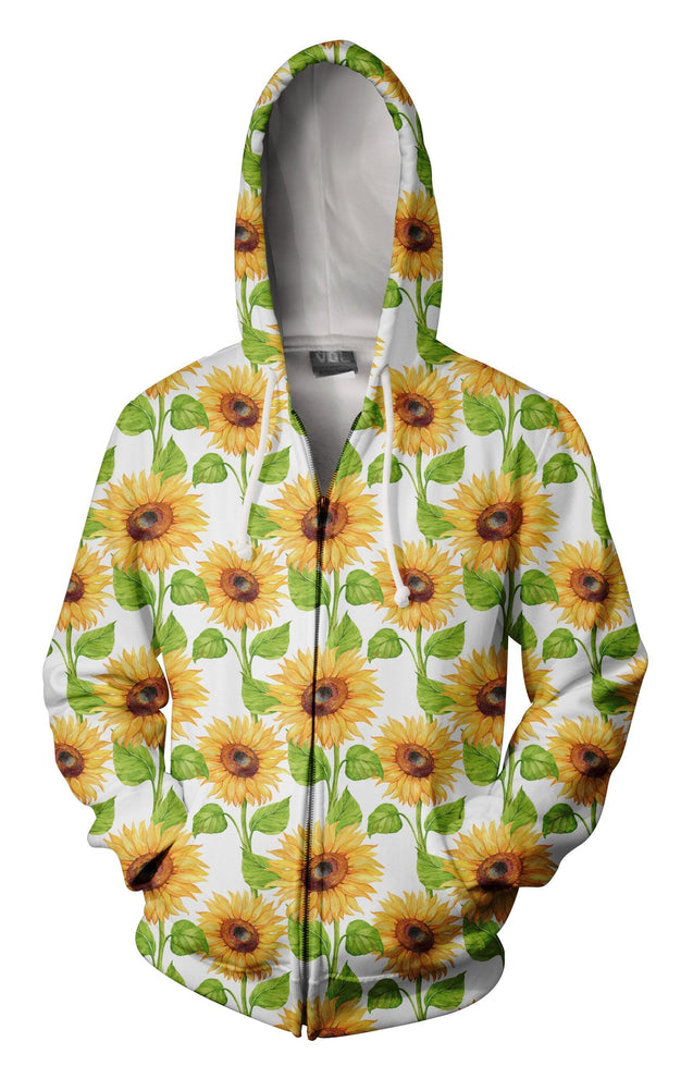 All Over Printing Beautiful Sunflowers Shirt-Apparel-Phaethon-Zip-S-Vibe Cosy™