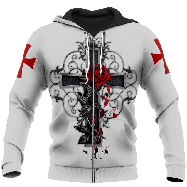 Knight God Jesus 3D All Over Printed Shirt Hoodie For Men And Women JJ250301-Apparel-MP-Zip-up Hoodie-S-Vibe Cosy™