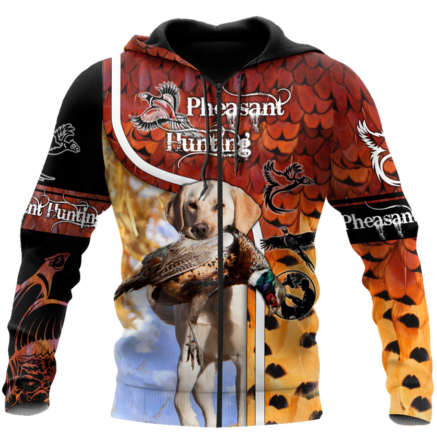 Pheasant Hunting Camo 3D Over Printed Unisex Deluxe Hoodie ML