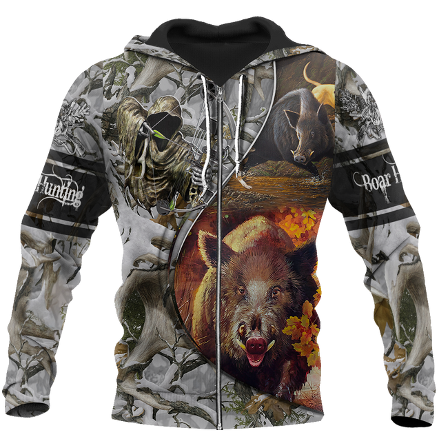 Boar hunting camo 3D all over printed shirts for men and women JJ271202 PL-Apparel-PL8386-zip-up hoodie-S-Vibe Cosy™