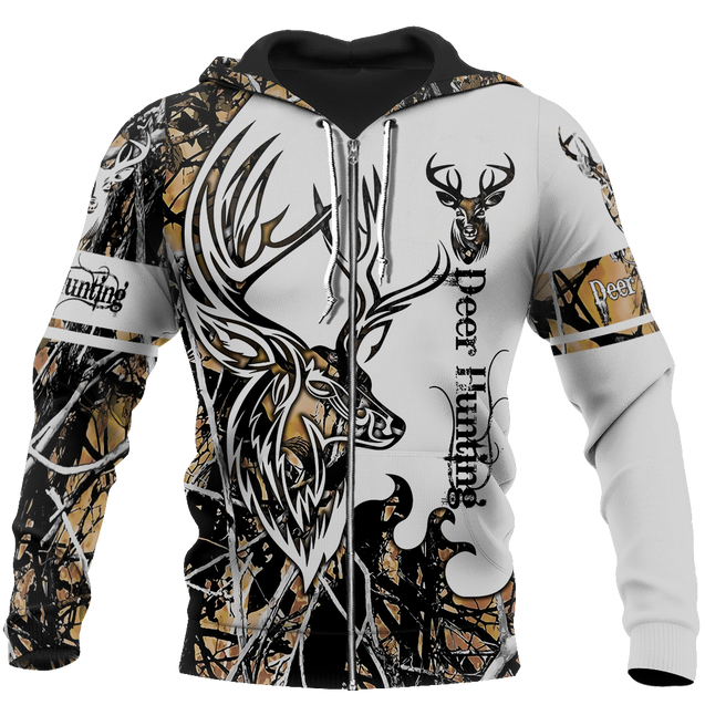 DEER HUNTING OUTSHINE CAMO 3D ALL OVER PRINTED SHIRTS FOR MEN AND WOMEN JJ051205 PL-Apparel-PL8386-zip-up hoodie-S-Vibe Cosy™