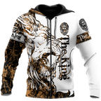 3D The Alpha King Lion Tattoo Over Printed Hoodie