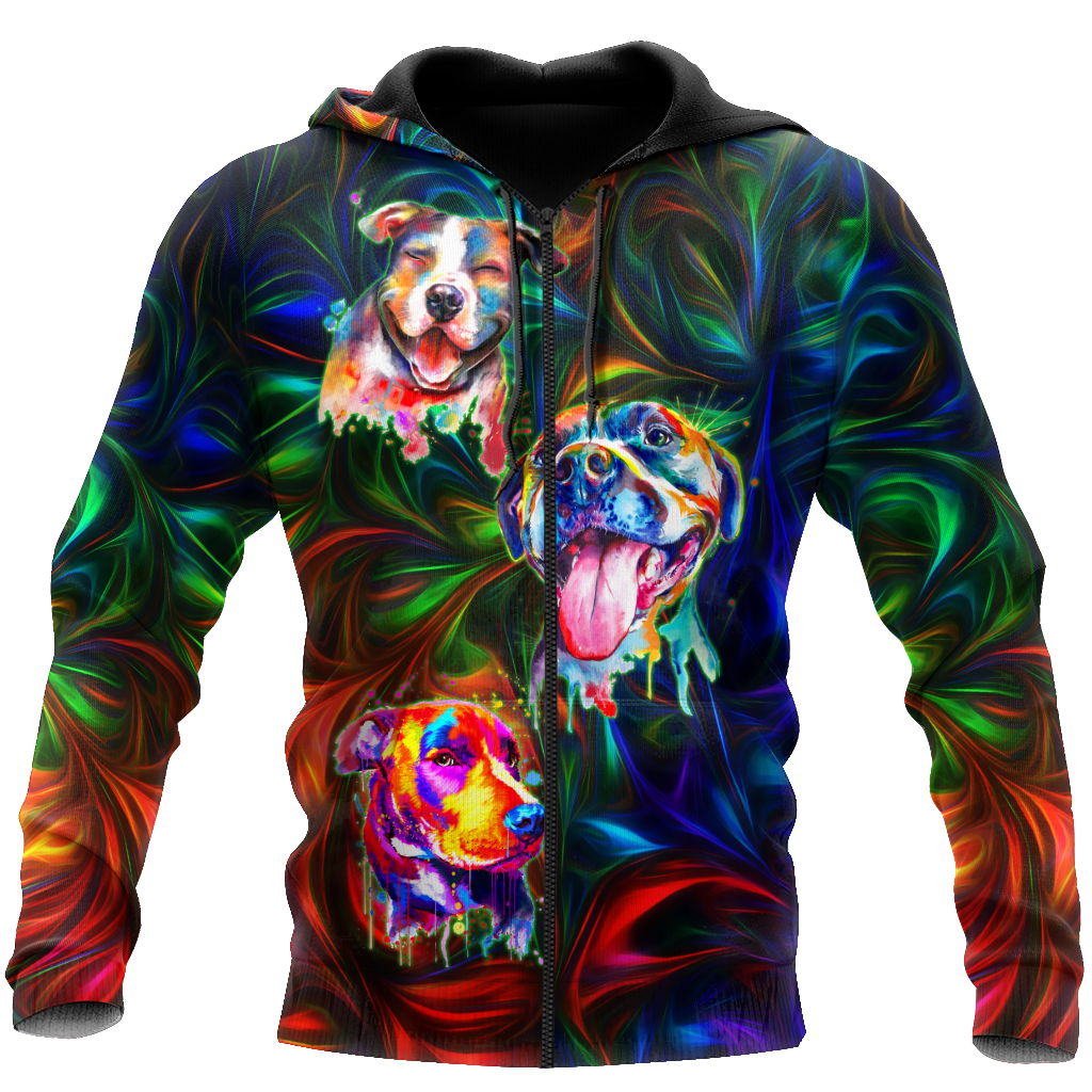 Colorful American Pit Bull Terrier Unisex Shirts JJW13102005